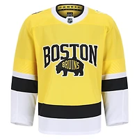 Maillot authentique professionnel Fanatics jaune des Bruins de Boston, série stades la LNH 2026, pour hommes