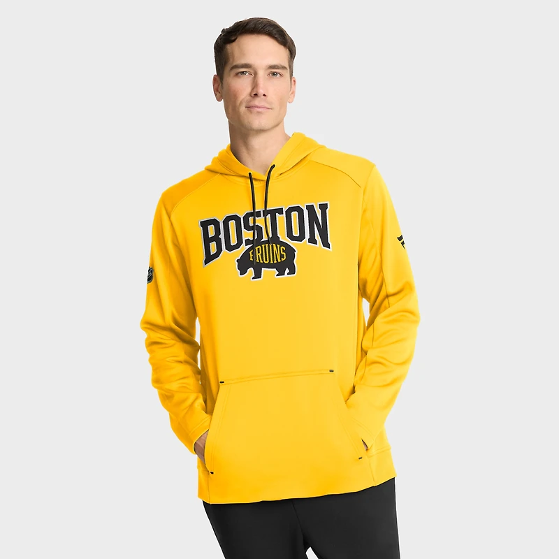 Sweat à capuche authentique professionnel Fanatics Gold Boston Bruins 2026 NHL Stadium Series pour homme