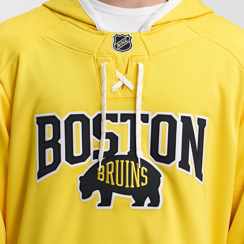 Men's Fanatics Gold Boston Bruins 2026 NHL Stadium Series Lace Up Hoodie