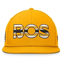 Men's Fanatics Gold Boston Bruins Authentic Pro Team Rink Snapback Hat