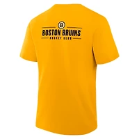 Men's Fanatics  Gold Boston Bruins Crash The Net Legacy T-Shirt