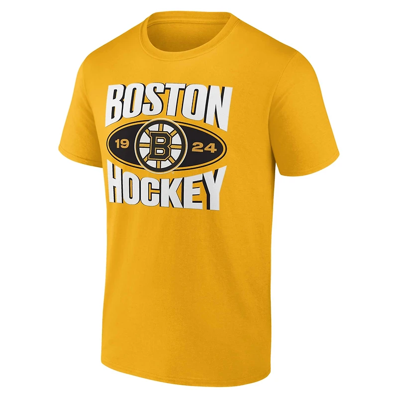 Men's Fanatics Gold Boston Bruins Team Pride T-Shirt