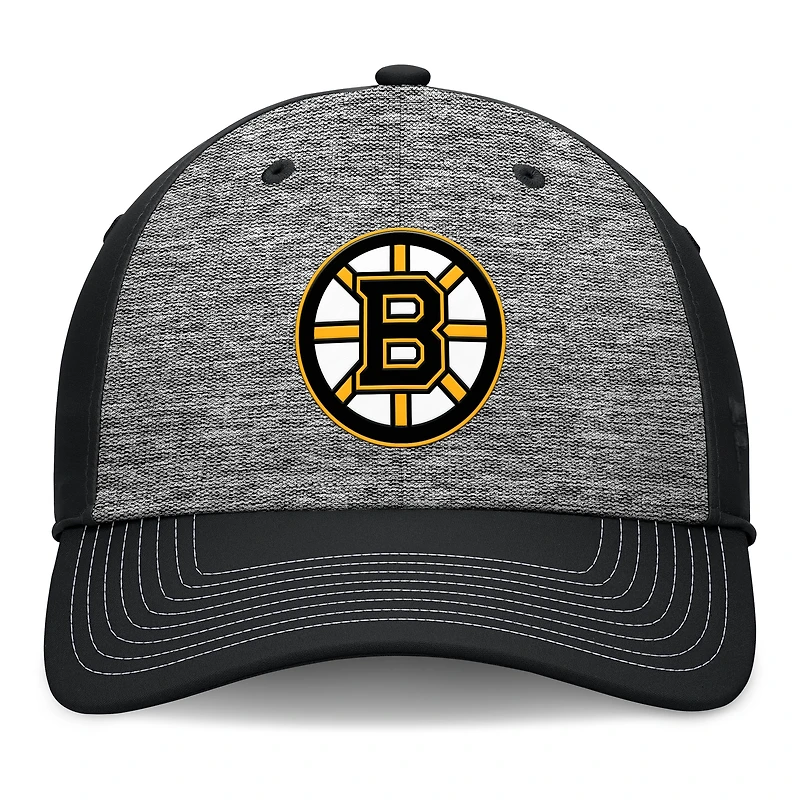 Men's Fanatics Gray/Black Boston Bruins Fundamental Top Shelf 2-Tone Flex Hat