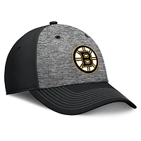 Casquette Fanatics gris/noir pour homme Boston Bruins Fundamental Top Shelf 2-Tone Flex