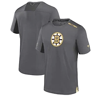 T-shirt Fanatics gris authentique pour homme des Bruins de Boston