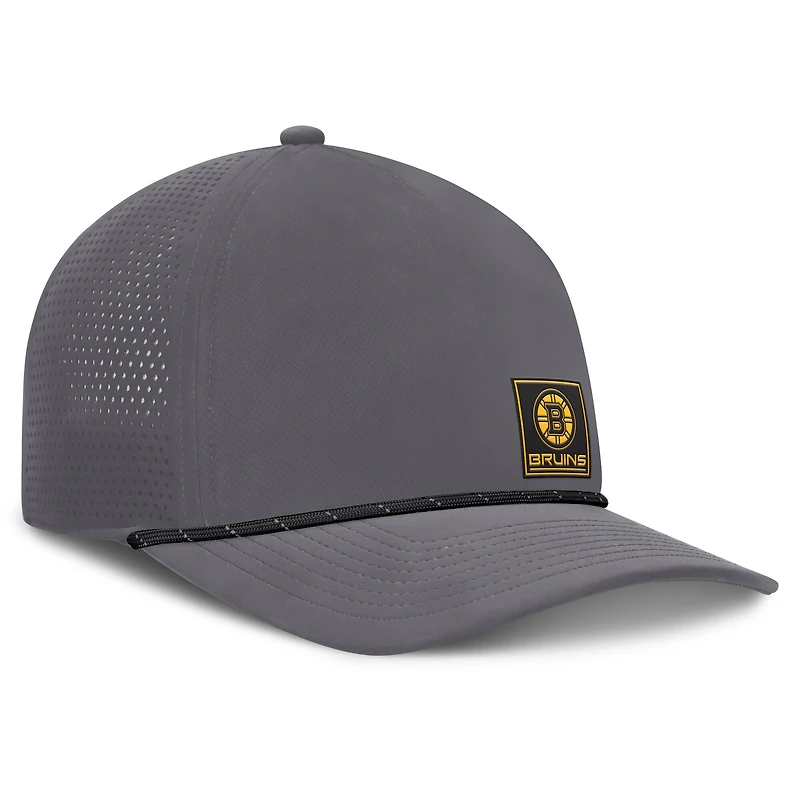 Men's Fanatics Gray Boston Bruins Captain Rope Adjustable Hat