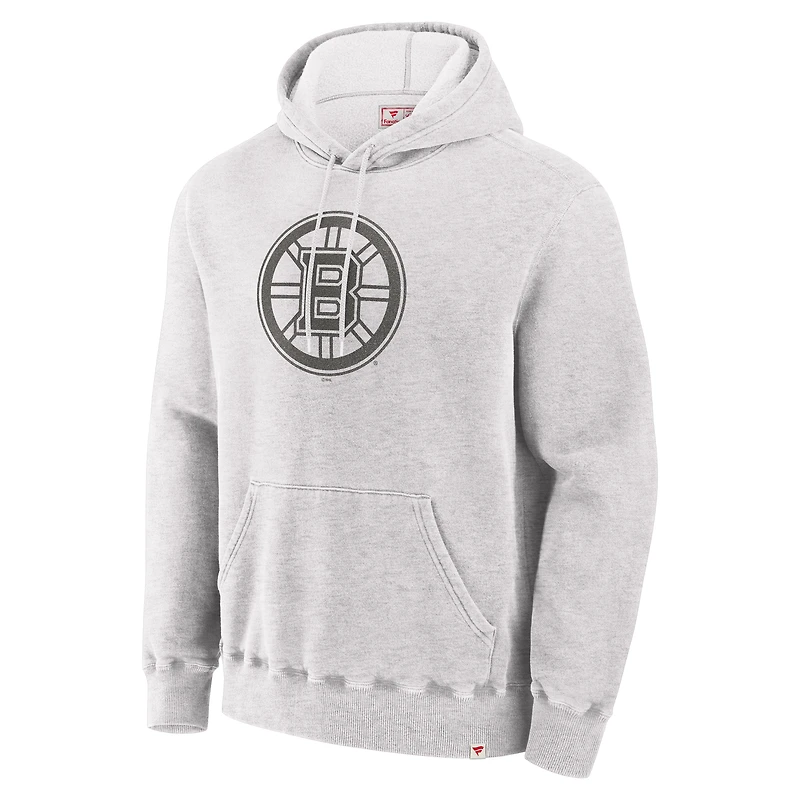 Sweat à capuche en polaire gris Fanatics pour hommes des Bruins de Boston fabriqué au Canada