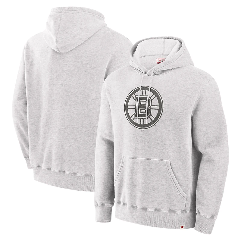 Sweat à capuche en polaire gris Fanatics pour hommes des Bruins de Boston fabriqué au Canada