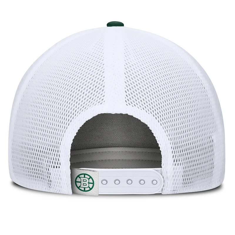 Casquette ajustable Fanatics verte et blanche Boston Bruins Bermuda pour homme