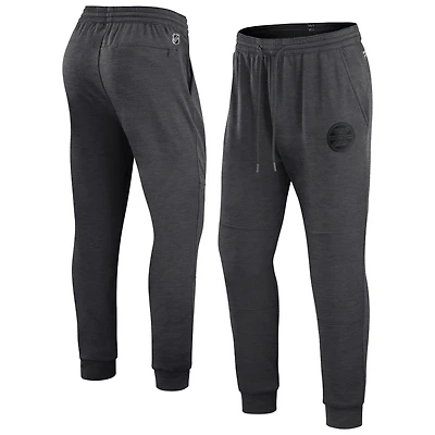 Men's Fanatics Heather Charcoal Boston Bruins Authentic Pro Road Jogger Sweatpants