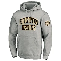 Sweat à capuche en polaire gris chiné Fanatics pour hommes des Bruins de Boston, grande taille