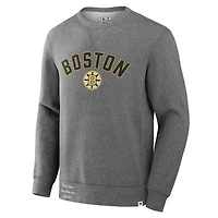 Sweat-shirt en polaire légendaire Fanatics Heather Grey pour homme, collection Decades des Bruins de Boston