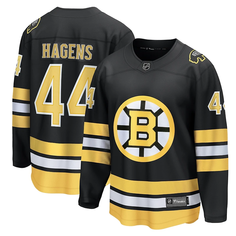 Maillot Breakaway noir James Hagens des Bruins de Boston pour hommes (Fanatics)