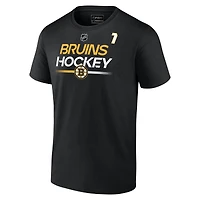 Men's Fanatics Jeremy Swayman Black Boston Bruins Authentic Pro Prime Name & Number T-Shirt