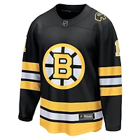 Maillot de joueur échappé à domicile des Bruins Boston noir Jeremy Swayman Fanatics pour hommes