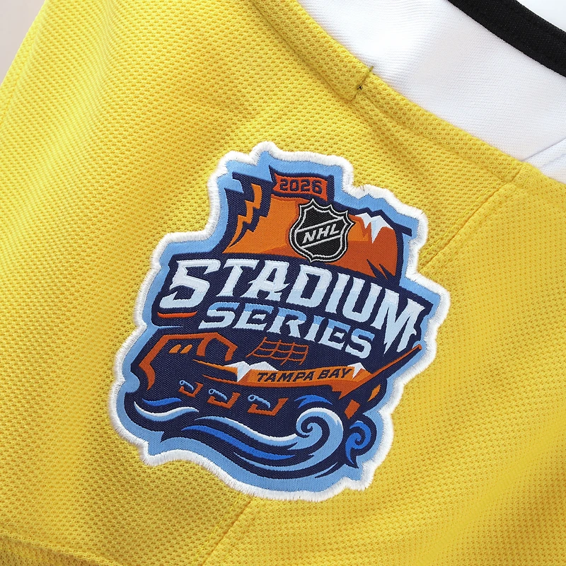 Men's Fanatics Jeremy Swayman Gold Boston Bruins 2026 NHL Stadium Series Premium Jersey