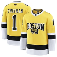 Men's Fanatics Jeremy Swayman Gold Boston Bruins 2026 NHL Stadium Series Premium Jersey
