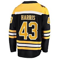 Maillot Jordan Harris noir des Bruins de Boston à domicile pour hommes Fanatics