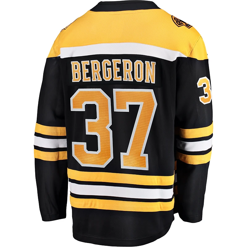 Men's Fanatics Patrice Bergeron Black Boston Bruins Home Breakaway Jersey