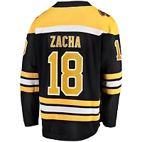 Maillot de joueur échappé à domicile des Bruins Boston Fanatics Pavel Zacha noir pour hommes