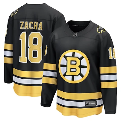 Men's Fanatics Pavel Zacha Black Boston Bruins Home Breakaway Player Jersey