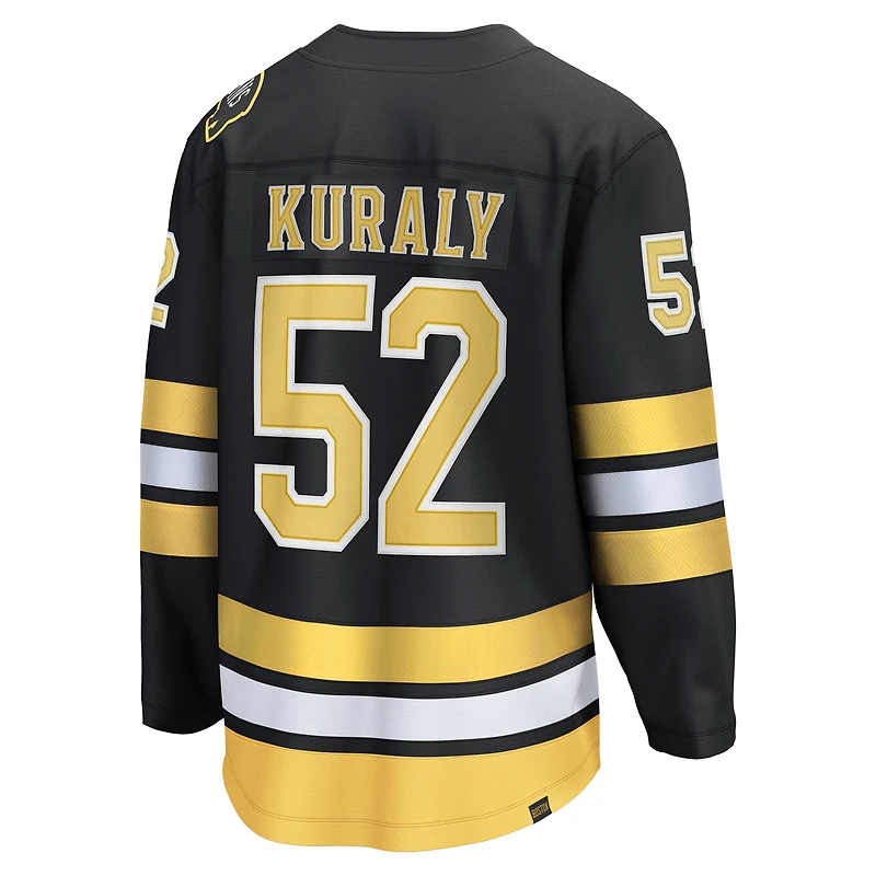 Men's Fanatics Sean Kuraly Black Boston Bruins Home Breakaway Player Jersey