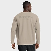 Men's Fanatics Tan Boston Bruins Authentic Pro Road Tri-Blend Sweatshirt