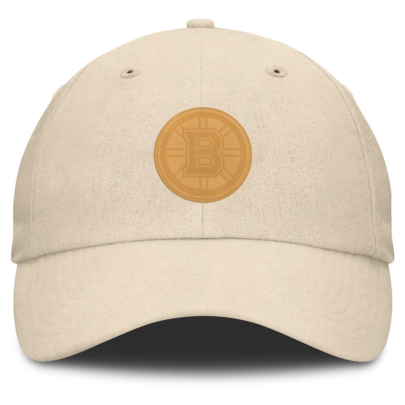 Men's Fanatics Tan Boston Bruins Front Office Canvas Adjustable Hat