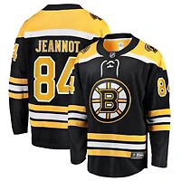 Maillot Fanatics Tanner Jeannot noir pour homme des Bruins de Boston à domicile