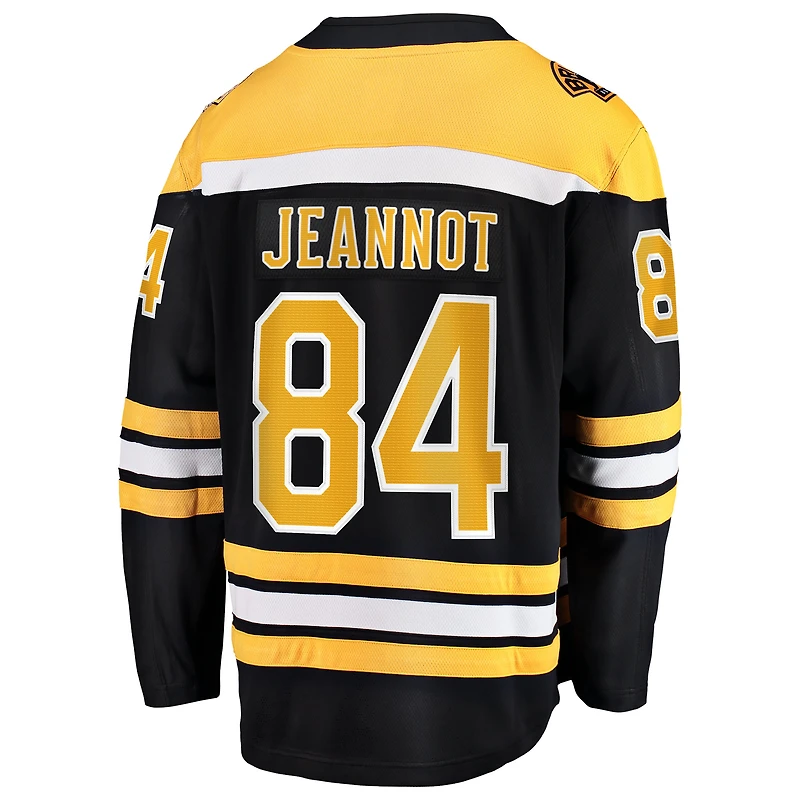 Men's Fanatics Tanner Jeannot Black Boston Bruins Home Breakaway Jersey