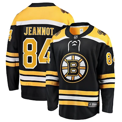 Men's Fanatics Tanner Jeannot Black Boston Bruins Home Breakaway Jersey