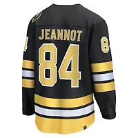 Maillot de joueur échappé à domicile des Bruins Boston noir Tanner Jeannot Fanatics pour hommes