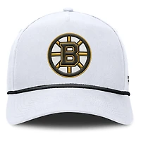 Men's Fanatics White Boston Bruins Rope A-Frame Adjustable Hat
