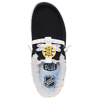 Men's Hey Dude Black Boston Bruins Wally Casual Slip-On Shoes