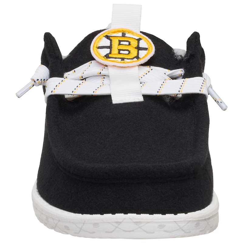Men's Hey Dude Black Boston Bruins Wally Casual Slip-On Shoes