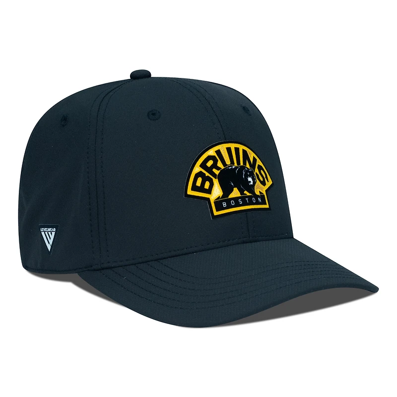Men's Levelwear Black Boston Bruins Rise Skylight Flex Hat