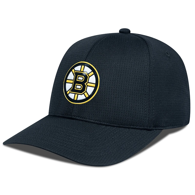 Men's Levelwear Black Boston Bruins Zephyr Insignia Core Structured Adjustable Hat