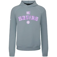 Sweat à capuche Levelwear gris pour homme, Boston Bruins Hockey Fights Cancer Mandate, en mélange de trois matières
