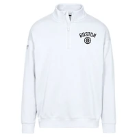 Men's Levelwear White Boston Bruins Murray City Capsule Quarter-Zip Sweatshirt