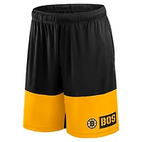 Short athlétique noir à logo pour homme des Bruins de Boston, le meilleur meilleurs