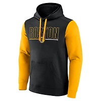 Sweat à capuche en polaire noir avec logo Athletic Boston Bruins Deliver pour homme