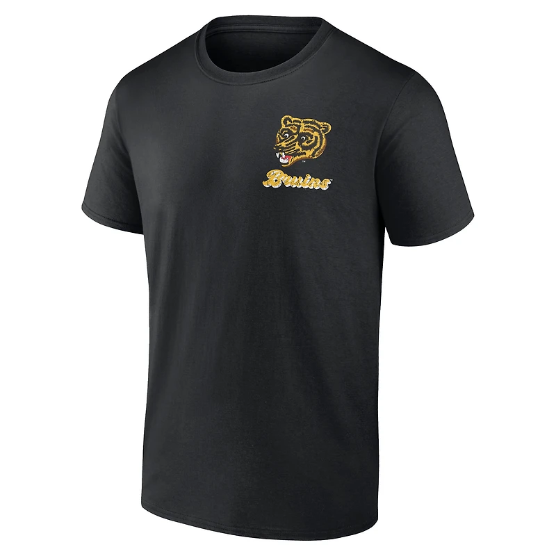 T-shirt noir athlétique avec logo des Bruins de Boston « Jamais fini » pour homme