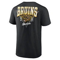 T-shirt noir athlétique avec logo des Bruins de Boston « Jamais fini » pour homme