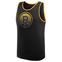 Débardeur noir athlétique à logo pour homme des Bruins de Boston, succès inégalé