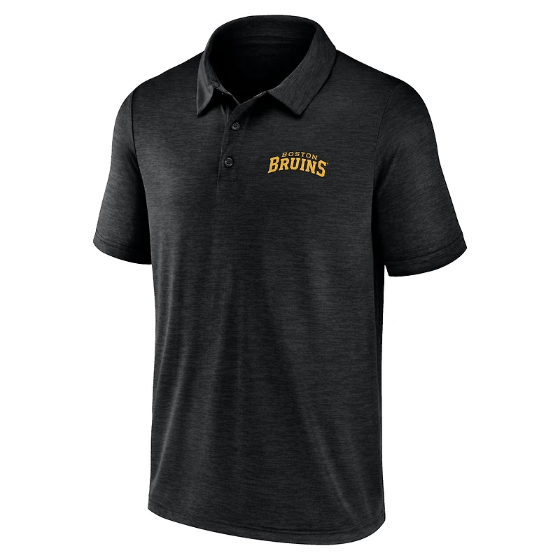 Polo athlétique noir à logo pour homme des Bruins de Boston Unstoppable
