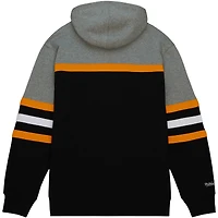 Men's Mitchell & Ness Black/Gray Boston Bruins Head Coach Pullover Hoodie