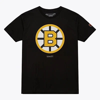 Men's Mitchell & Ness Black Boston Bruins Core Vintage Logo T-Shirt