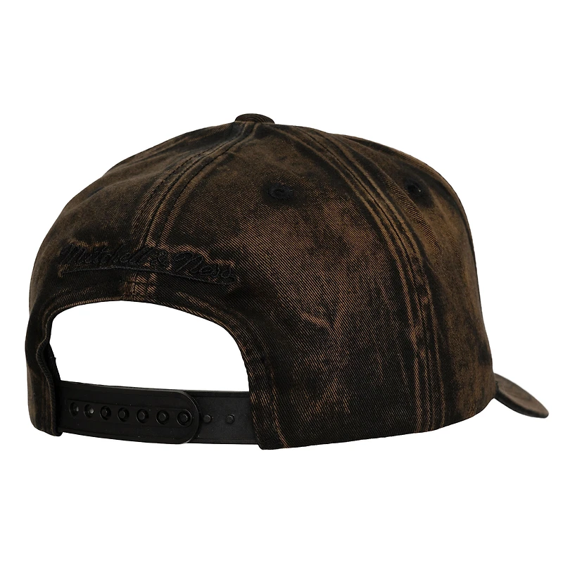 Men's Mitchell & Ness Black Boston Bruins Downtown Snow Wash Pro-Crown Adjustable Hat