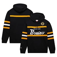Sweat à capuche noir Mitchell & Ness pour hommes