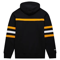 Sweat à capuche noir Mitchell & Ness pour hommes